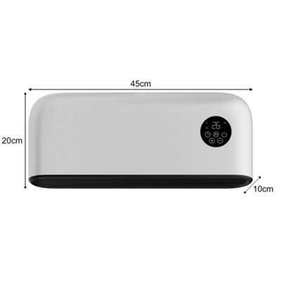 MYLEK Over Door Heater 2000W Wall Mounted Indoor Overdoor Hot Air Downflow Curtain Silver - 3