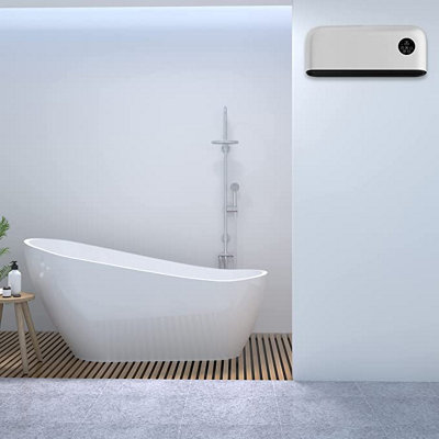 MYLEK Over Door Heater 2000W Wall Mounted Indoor Overdoor Hot Air Downflow Curtain Silver - 5
