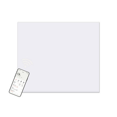 MYLEK Panel Space Heater White 1KW Eco, Smart and WiFi App Slimline Low Energy - Wall Mounted, Bathroom IPX4