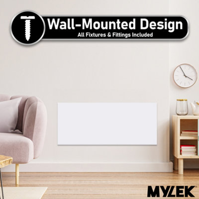Picture of MYLEK Panel Space Heater White 2KW Eco, Smart and WiFi App Slimline Low ...