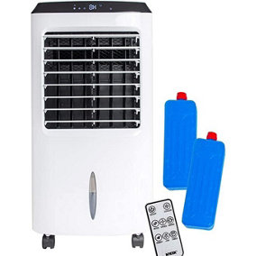 MYLEK Portable 4-in-1 Air Cooler for Home with Remote Control & 2 Ice Packs, LCD Display, 8 Hour Timer, 3 Speeds, 3 Wind Settings