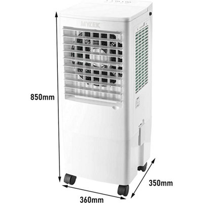 MYLEK Portable Air Cooler 20L - Powerful 70W 3 Fan Speeds, Timer, Remote Control - 4-in-1 Humidifier