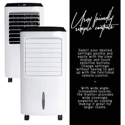 MYLEK Portable Oscillating Air Cooler Fan 80W Large 10L