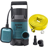 MYLEK Submersible Water Pump Electric 400W for Clean or Dirty Water with Float Switch with 20m Hose