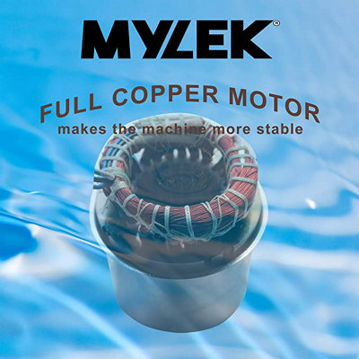MYLEK Submersible Water Pump Electric 750W for Clean or Dirty Water with Float Switch with 10m Blue Hose