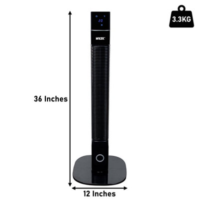 Mylek Tower Fan 36 Inch Cooling Cold Air Stand Fan Remote Control Oscillation and Timer Black - 4