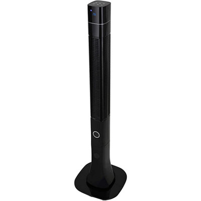 MYLEK Tower Fan 36-Inch Oscillating Electric Stand Cooler with Remote Control, 12 Hour Timer and Ioniser - Black