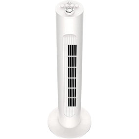 Mylek Tower Fan Cooling Cold Air Stand Fan Oscillation and Timer White