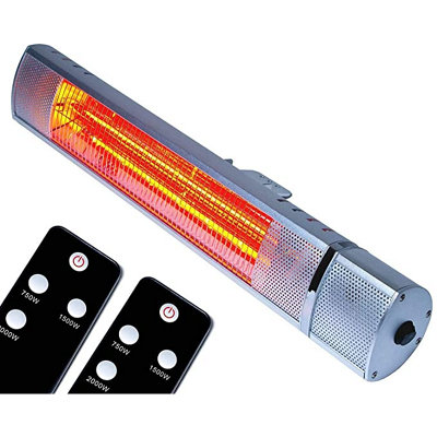 Mylek Wall Mounted Patio Heater 2000W With Remote Control | DIY at Bu0026Q