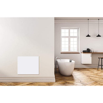 MYLEK Wall Mounted Slimline White Panel Heater 1000w Daily and Weekly Timer, Digital Thermostat