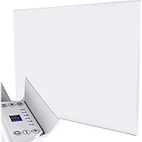 MYLEK Wall Mounted Slimline White Panel Heater 1200w Daily and Weekly Timer, Digital Thermostat