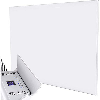 MYLEK Wall Mounted Slimline White Panel Heater 1200w Daily and Weekly Timer, Digital Thermostat