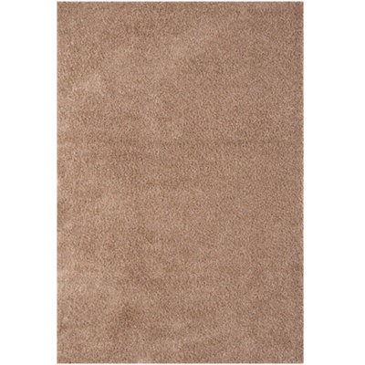 Myshaggy Collection Living Room Rugs Solid Design  Beige