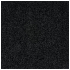 Myshaggy Collection Living Room Rugs Solid Design  Black