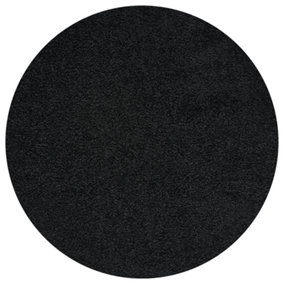 Myshaggy Collection Living Room Rugs Solid Design  Black