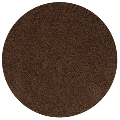 Myshaggy Collection Living Room Rugs Solid Design  Brown