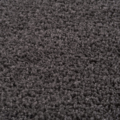 Myshaggy Collection Living Room Rugs Solid Design  Dark Grey