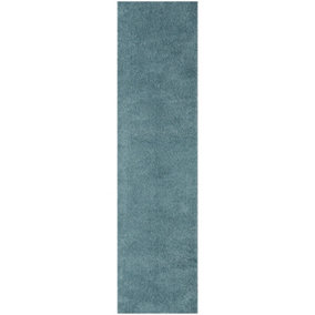 Myshaggy Collection Living Room Rugs Solid Design  Duck egg blue