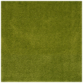 Myshaggy Collection Living Room Rugs Solid Design  Green