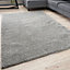 Myshaggy Collection Living Room Rugs Solid Design  Grey