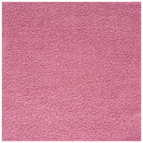 Myshaggy Collection Living Room Rugs Solid Design  Pink