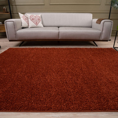 Myshaggy Collection Living Room Rugs Solid Design Terra