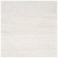 Myshaggy Collection Living Room Rugs Solid Design  White