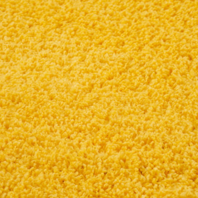 Myshaggy Collection Living Room Rugs Solid Design  Yellow