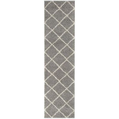 Myshaggy Collection Rugs Diamond Design in Grey  383 GI