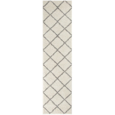 Myshaggy Collection Rugs Diamond Design in Ivory  383 IG