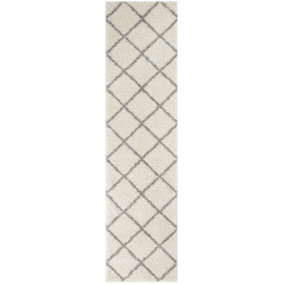 Myshaggy Collection Rugs Diamond Design in Ivory  383 IG