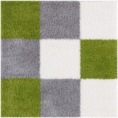 Myshaggy Collection Rugs Geometric Design  381 Green