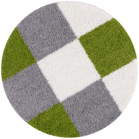 Myshaggy Collection Rugs Geometric Design  381 Green