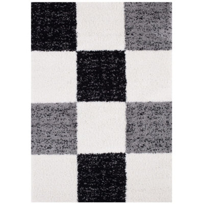 Myshaggy Collection Rugs Geometric Design  381 Grey