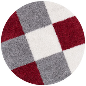 Myshaggy Collection Rugs Geometric Design  381 Red