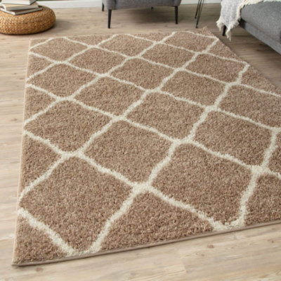 Myshaggy Collection Rugs Moroccan Design in Beige  385 BI