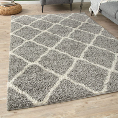 Myshaggy Collection Rugs Moroccan Design in Grey  385 GI