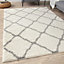 Myshaggy Collection Rugs Moroccan Design in Ivory 385 IG