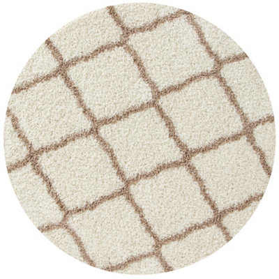 Myshaggy Collection Rugs Moroccan Design in Ivory Beige  385 IB