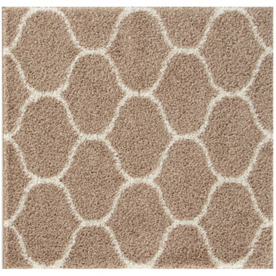 Myshaggy Collection Rugs Trellis Design in Beige  384 BI