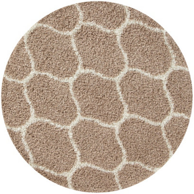 Myshaggy Collection Rugs Trellis Design in Beige  384 BI