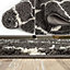 Myshaggy Collection Rugs Trellis Design in Dark Grey 384D