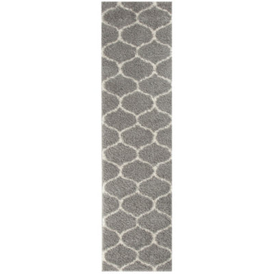 Myshaggy Collection Rugs Trellis Design in Grey 384 GI