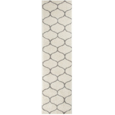 Myshaggy Collection Rugs Trellis Design in Ivory 384 IG