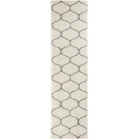 Myshaggy Collection Rugs Trellis Design in Ivory 384 IG