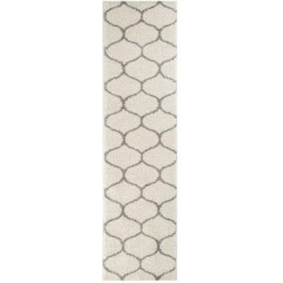 Myshaggy Collection Rugs Trellis Design in Ivory 384 IG