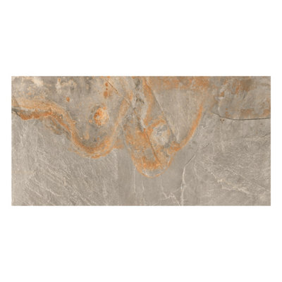 Mystic Matt Grey Stone Effect Porcelain Outdoor Tile - Pack of 1 - 3