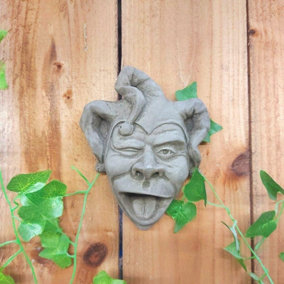 Mystical Jester Face Stone Wall Plaque