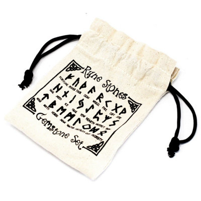Mystical Rune Stone Set in Pouch - 25 Crystal Runes for Divination