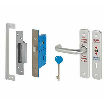 N&C - Genuine RADAR Disabled Toilet Lock Set - Left Hand